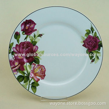 86pcs New Bone China Dinner Set, Rose with Shiny Gold Line, Japanese Design